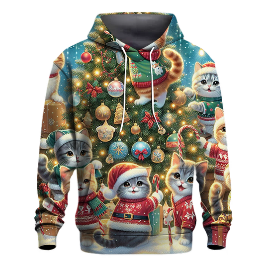 Christmas Cat Adventure Hoodie