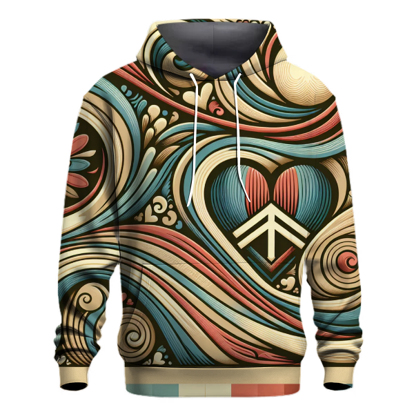 Peace and Love Waves Hoodie