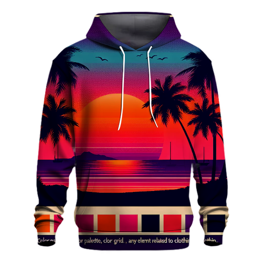 Neon Retro Sunset Hoodie