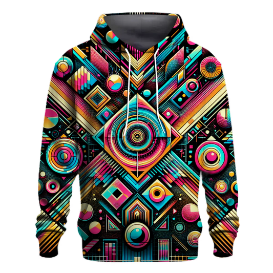 Neon Geometric Illusions Hoodie