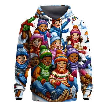 Jolly Snowy Sledding Hoodie