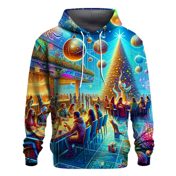 Futuristic Christmas Celebration Hoodie