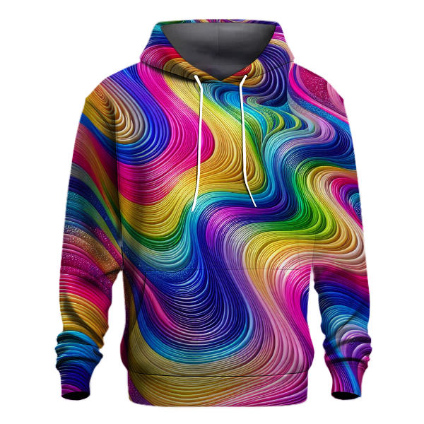 Wavy Rainbow Reverie Hoodie Hoodies Fashion