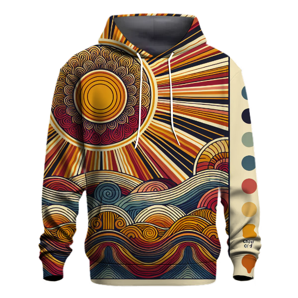 Sunburst Wave Patterns Hoodie