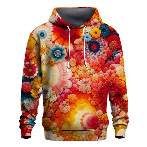 Fiery Floral Delight Hoodie