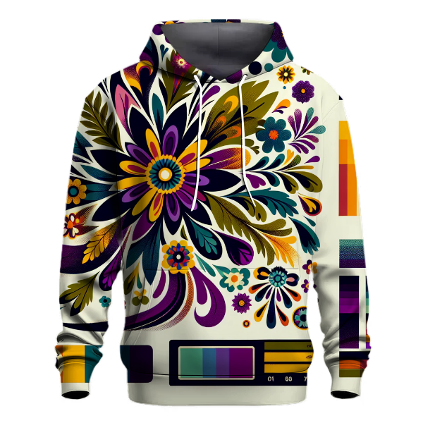 Classic 70s Floral Burst Hoodie