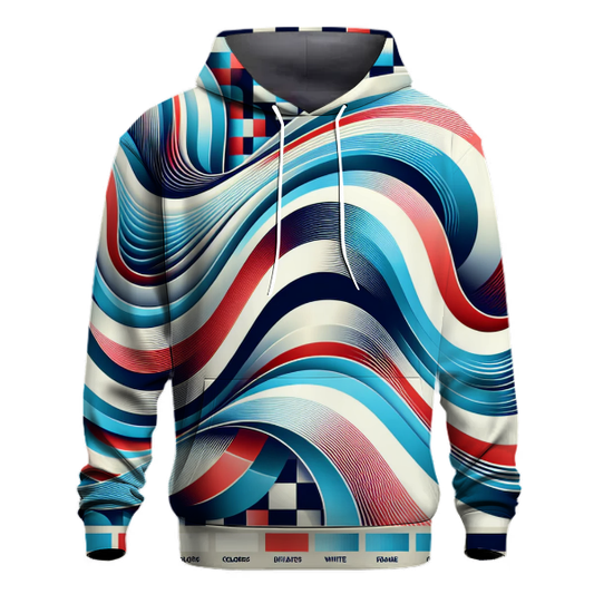 Timeless Checkerboard Waves Hoodie