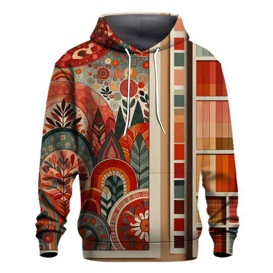 Retro Floral Whimsy Hoodie