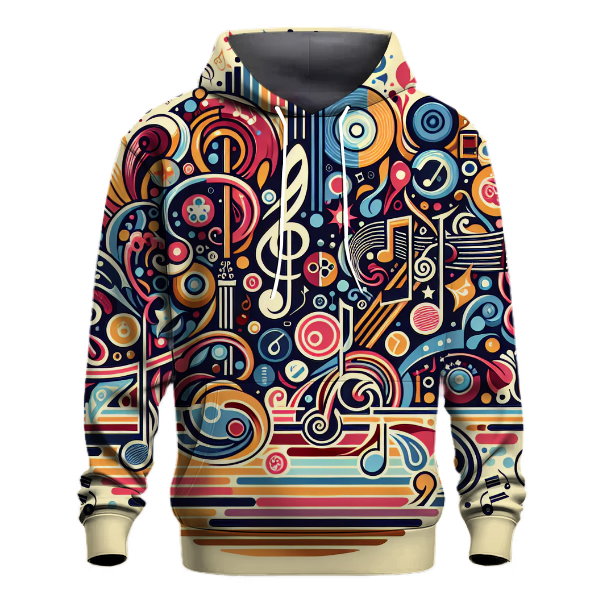 Vibrant Music Notes Hoodie