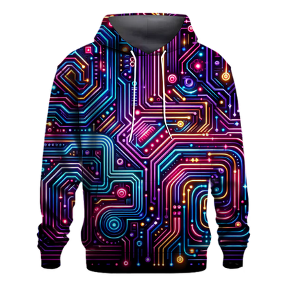 Neon Circuit Fusion Hoodie