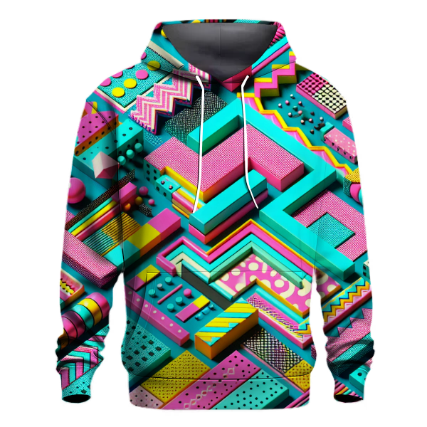 Funky 80s Pattern Play Hoodie