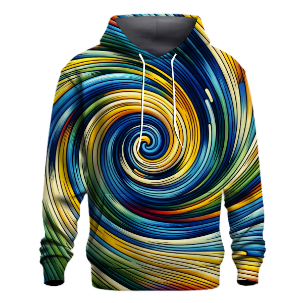 Dynamic Spiral Design Hoodie