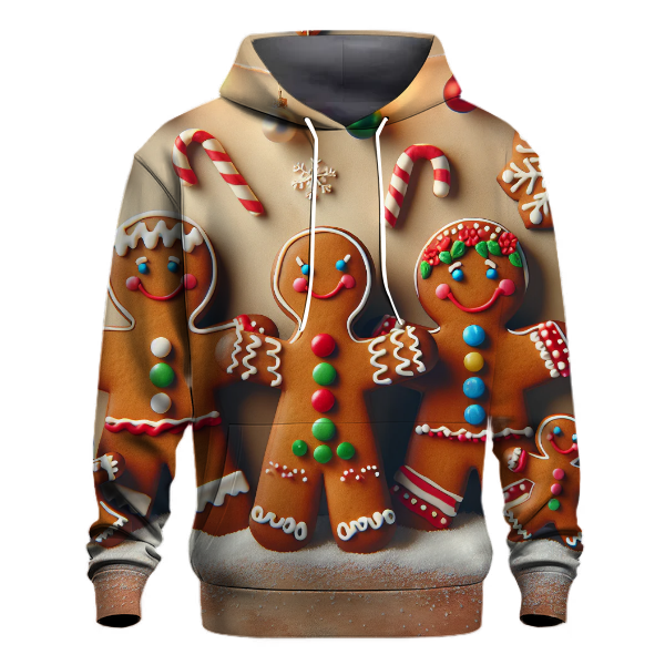 Cheerful Gingerbread Family Hoodie