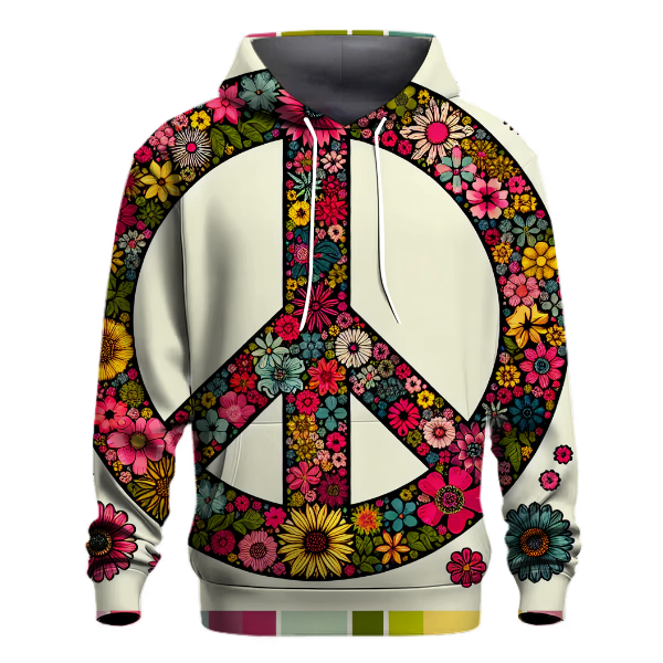 Flower Power Peace Sign Hoodie