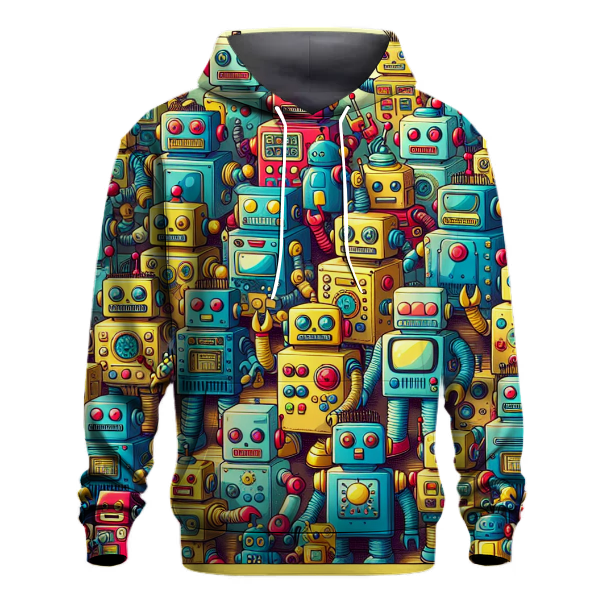 Rad Retro Robots Hoodie