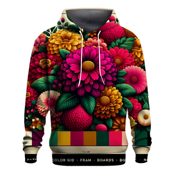 Chic Retro Flowers Hoodie