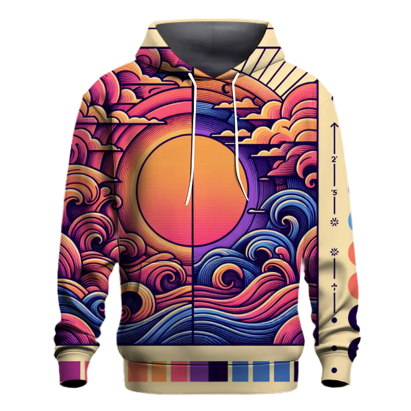 Groovy Waves Sunset Hoodie