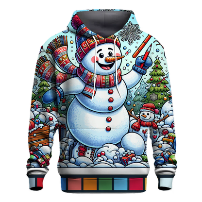 Playful Snowman Adventure Hoodie