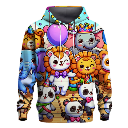 Playful Animal Parade Hoodie