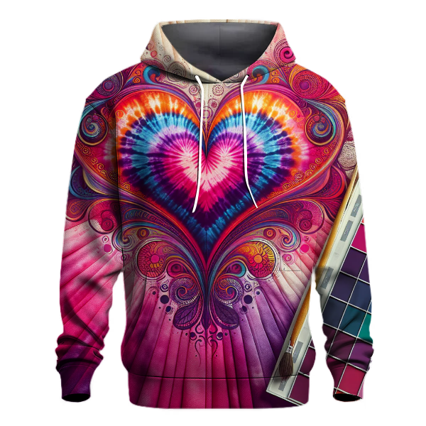 Groovy Tie-Dye Heart Hoodie