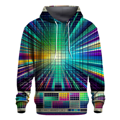 Digital Retro Grid Hoodie