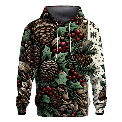 Pinecone and Holly Festivity Hoodie