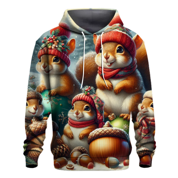 Nutty Holiday Squirrels Hoodie