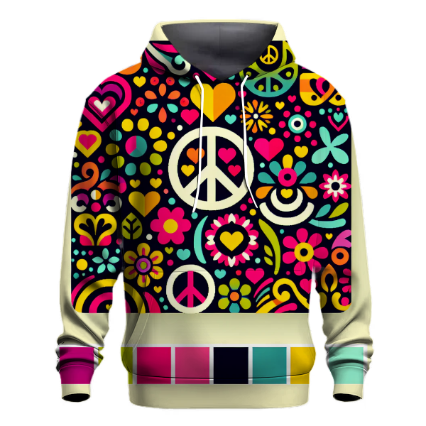 Hippie Vibes and Love Hoodie