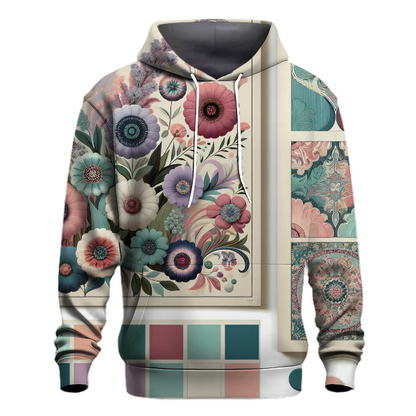 Retro Floral Patterns Hoodie Custom Hoodies