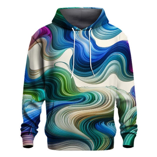 Vivid Color Wave Hoodie