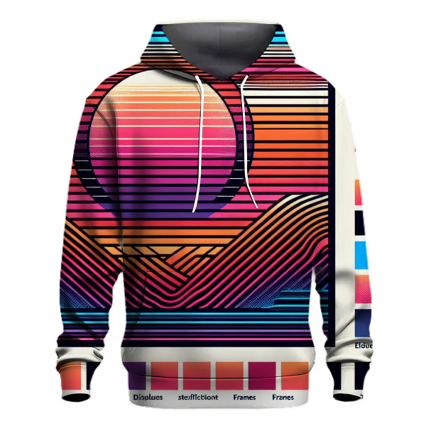 Retro Gradient Lines Hoodie