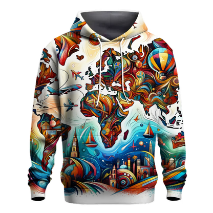 Wanderlust Map Design Hoodie