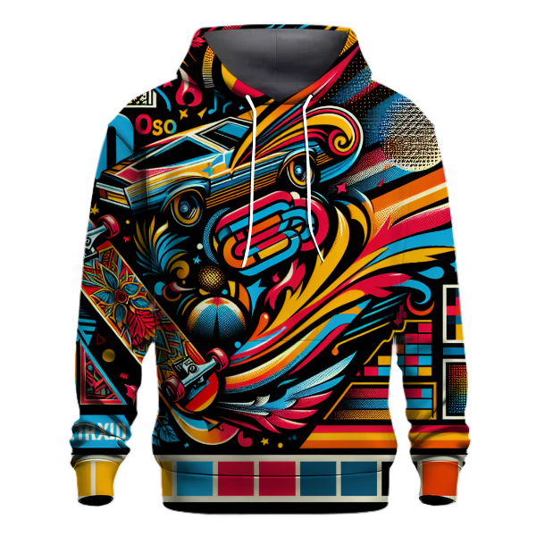 Retro 80s Skateboard Hoodie