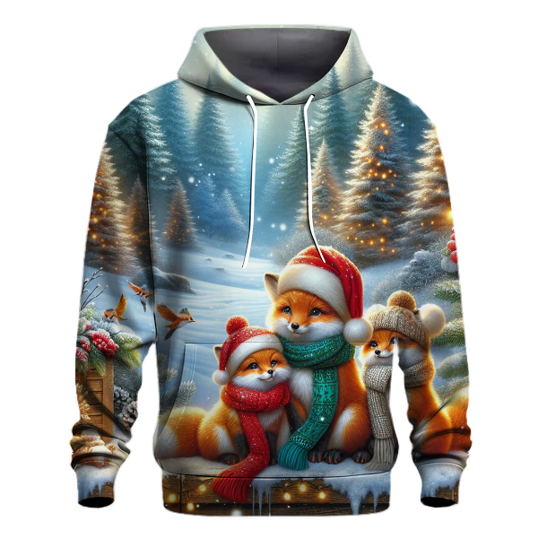 Festive Fox Family Hoodie