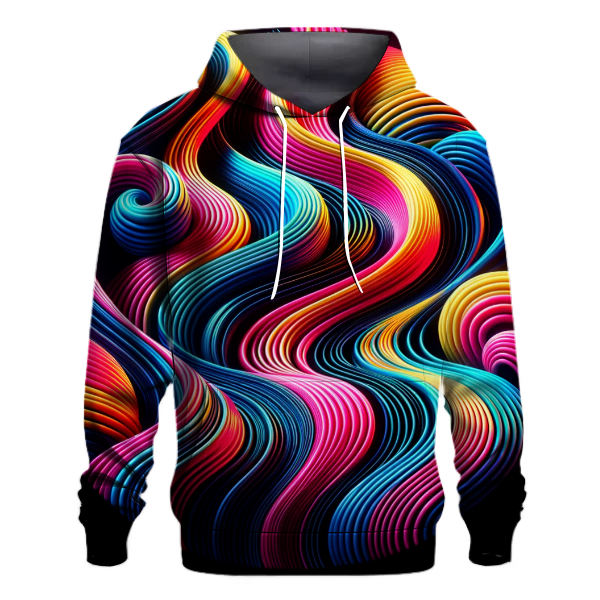 Retro Neon Waves Hoodie