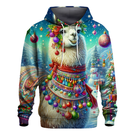 Cheerful Christmas Llama Hoodie