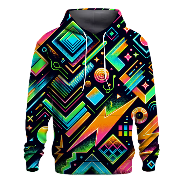 Vibrant Electric Patterns Hoodie Hoodies Fashion