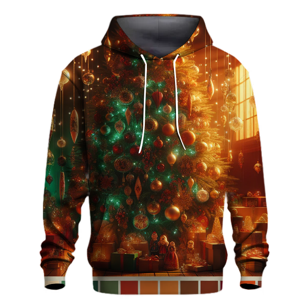 Vintage Christmas Tree with Ornaments Hoodie