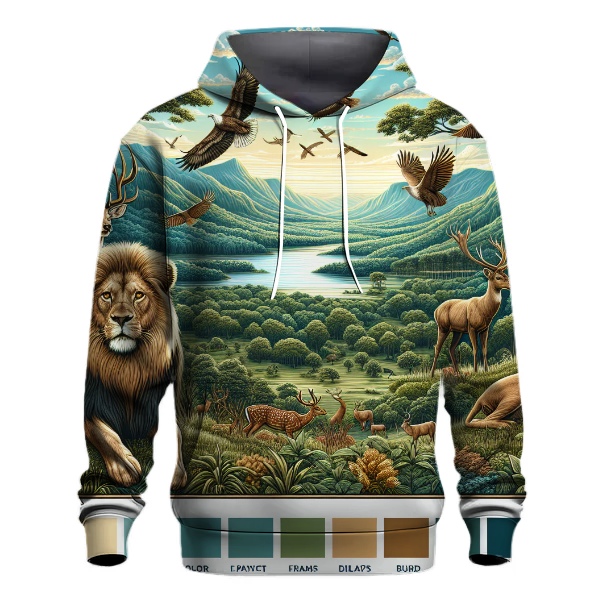 Majestic Wildlife Landscape Hoodie