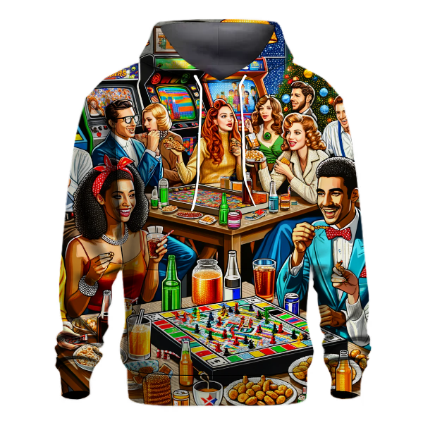 Retro Holiday Game Night Hoodie