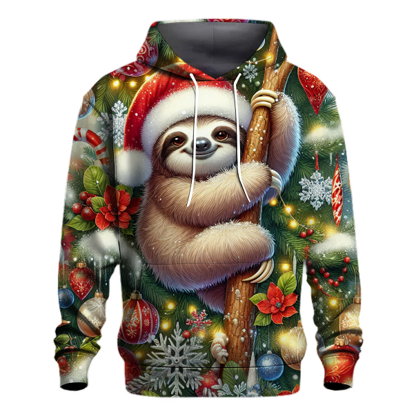 Merry Christmas Sloth Style Hoodie