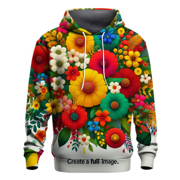 Colorful Floral Burst Hoodie