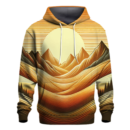 Golden Sunrise Over Mountains Hoodie