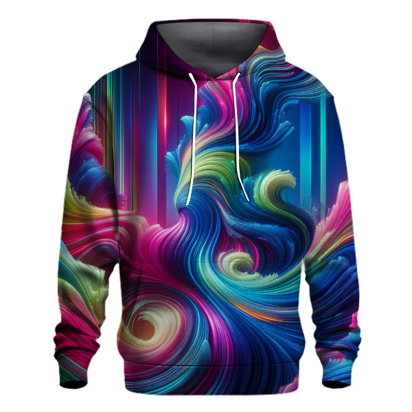 Electric Wave Pattern Hoodie