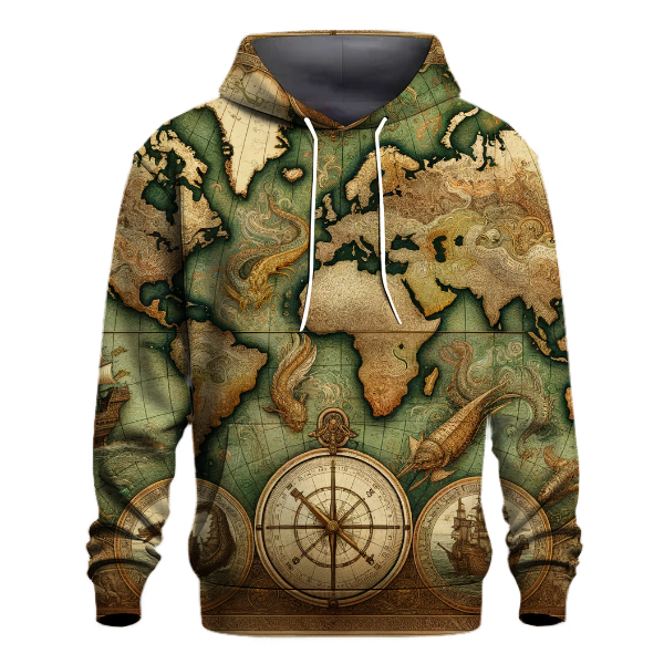 Ancient Earth Map Tapestry Hoodie