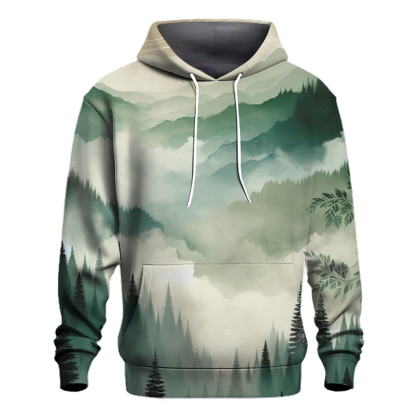 Misty Pine Forest Hoodie