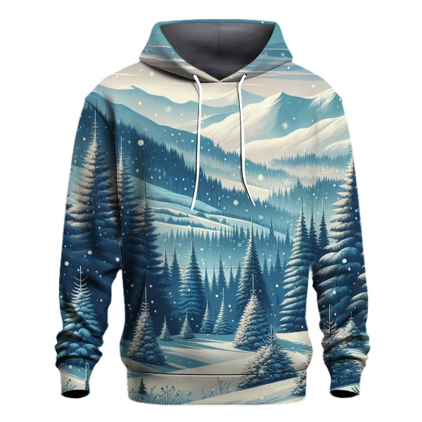 Snowy Christmas Forest Retreat Hoodie