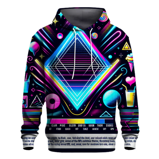 Nostalgic Neon Vibes Hoodie