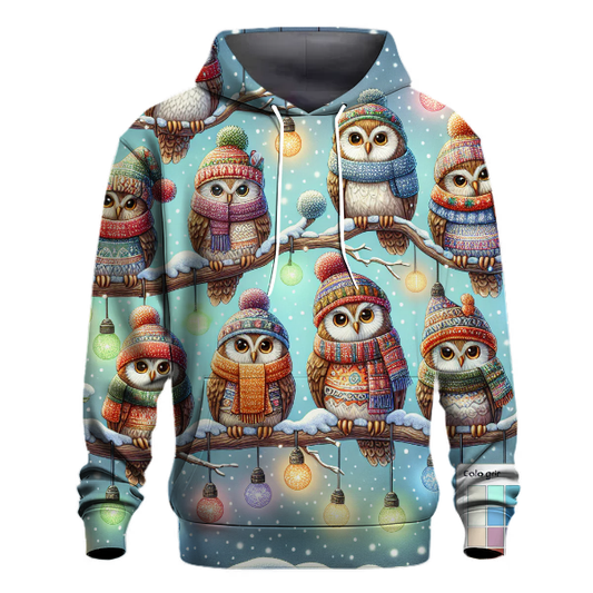 Joyful Christmas Owls Hoodie