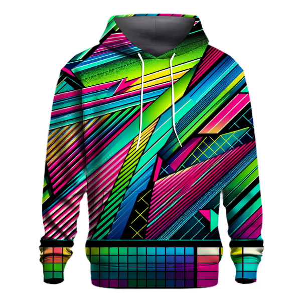 Retro Neon Stripes Hoodie